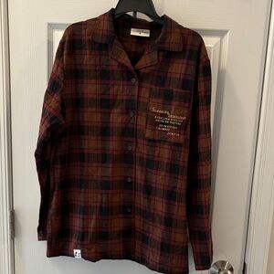 Taylor Swift Evermore Flannel PJ Top